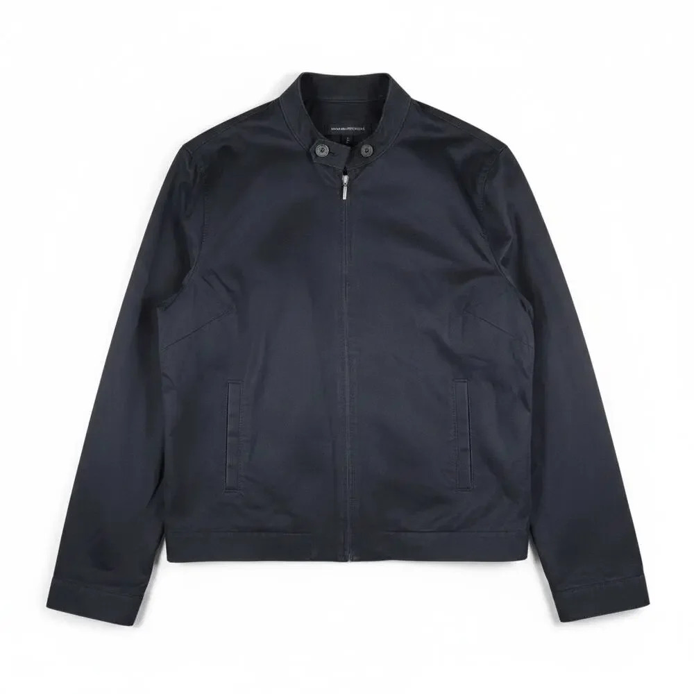VTG Y2k Banana Republic Mens Heritage Cotton Full Zip Jacket Black L Archive